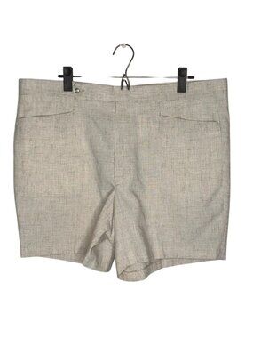Jaymar Vintage Beige Linen Shorts Womens 19in Waist Classic Old Money Luxury